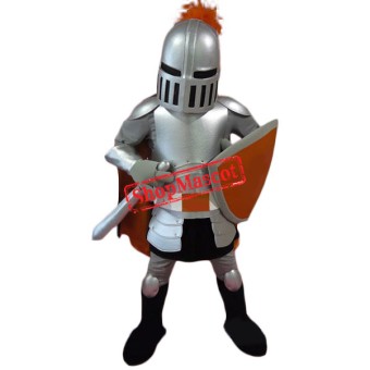 Superb Lightweight Silver Knight Mascot Costume