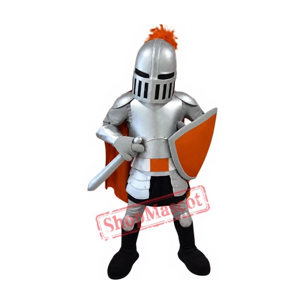 Superb Lightweight Silver Knight Mascot Costume