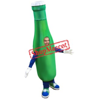 Green Beer Bottle Mascot Costume