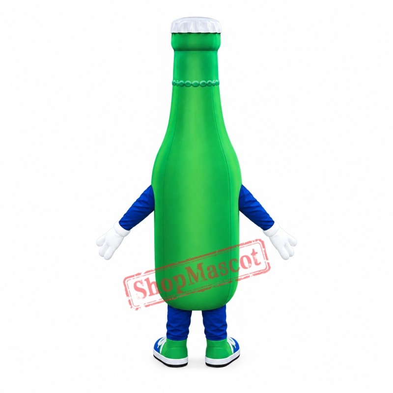Green Beer Bottle Mascot Costume Green Beer Bottle Mascot Costume
