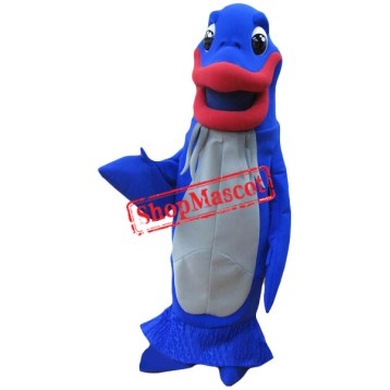 Funny Blue Fish Mascot Costume