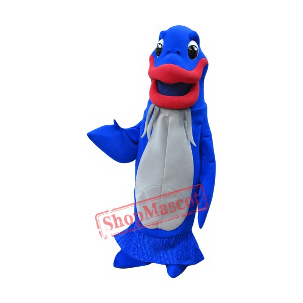 Funny Blue Fish Mascot Costume Funny Blue Fish Mascot Costume