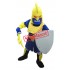 Fierce Blue & Yellow Knight Mascot Costume