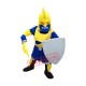Fierce Blue & Yellow Knight Mascot Costume Fierce Blue & Yellow Knight Mascot Costume
