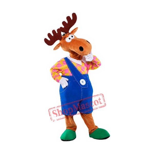 Superb Funny Moose Mascot Costume