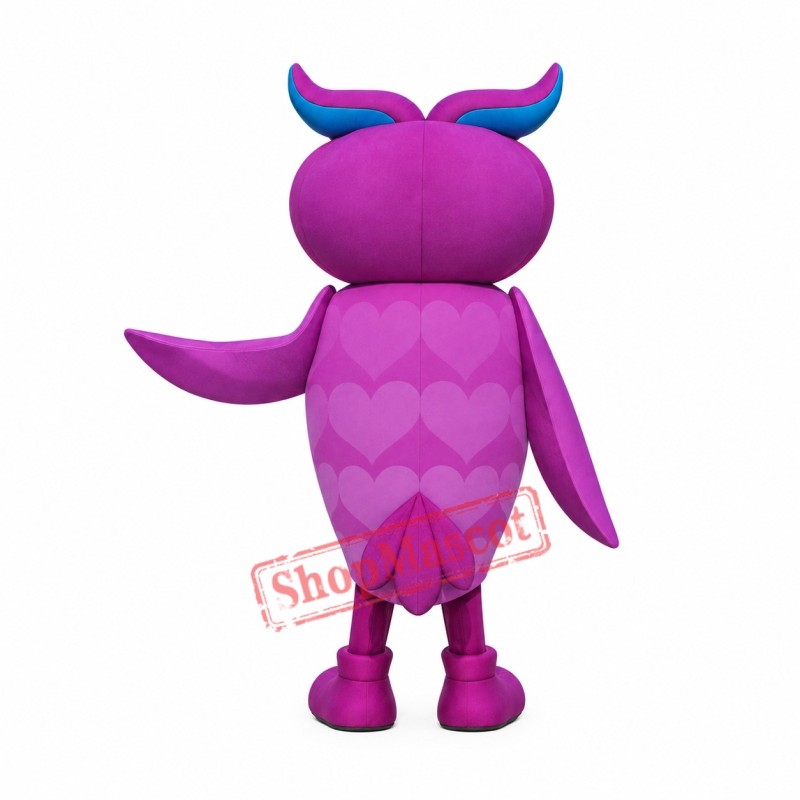 Superb Pink Owl Mascot Costume Superb Pink Owl Mascot Costume
