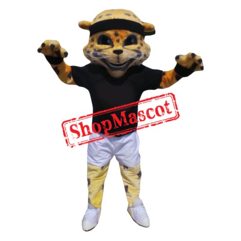 Superb Sport Leopard Mascot Costume