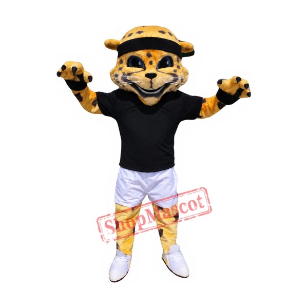 Superb Sport Leopard Mascot Costume