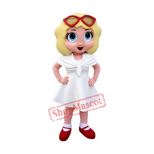 Beautiful Hipster Girl Mascot Costume