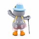 Grey & White Bird Mascot Costume Grey & White Bird Mascot Costume