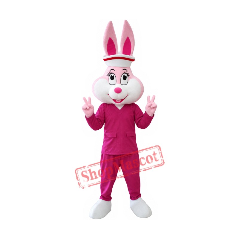 Lovely Lightweight Pink Rabbit Mascot Costume Lovely Lightweight Pink Rabbit Mascot Costume