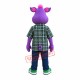 Purple Pig Boy Mascot Costume Purple Pig Boy Mascot Costume