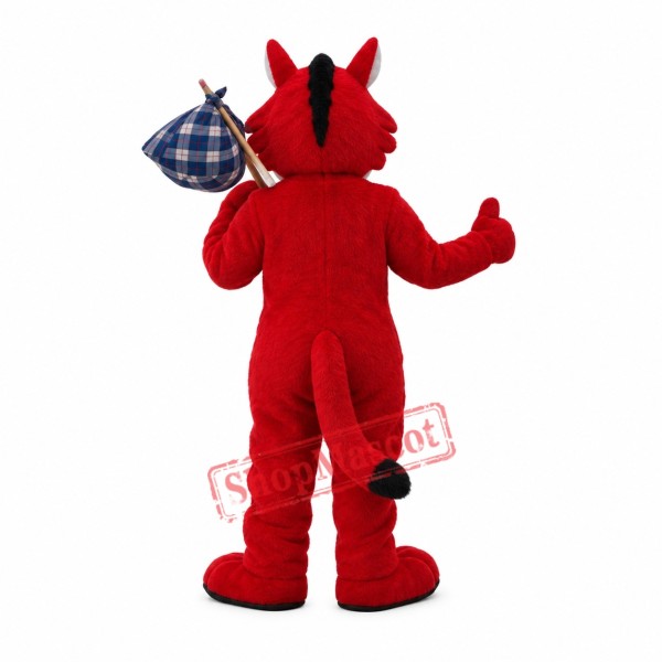 Fierce Red Wolf Mascot Costume Fierce Red Wolf Mascot Costume