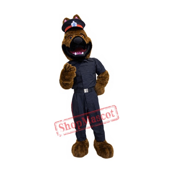 Friendly Police Dog Mascot Costume Friendly Police Dog Mascot Costume