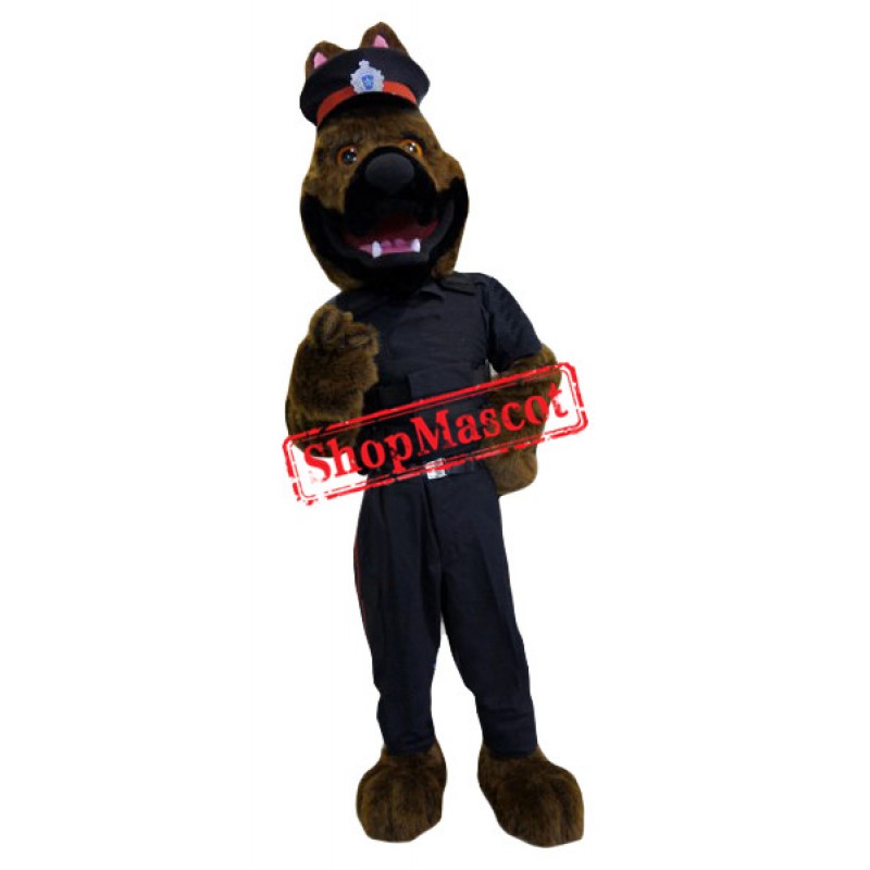 Friendly Police Dog Mascot Costume