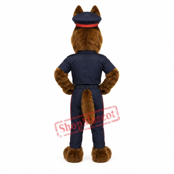 Friendly Police Dog Mascot Costume Friendly Police Dog Mascot Costume