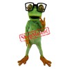 Superb Glasses Frog Mascot Costume