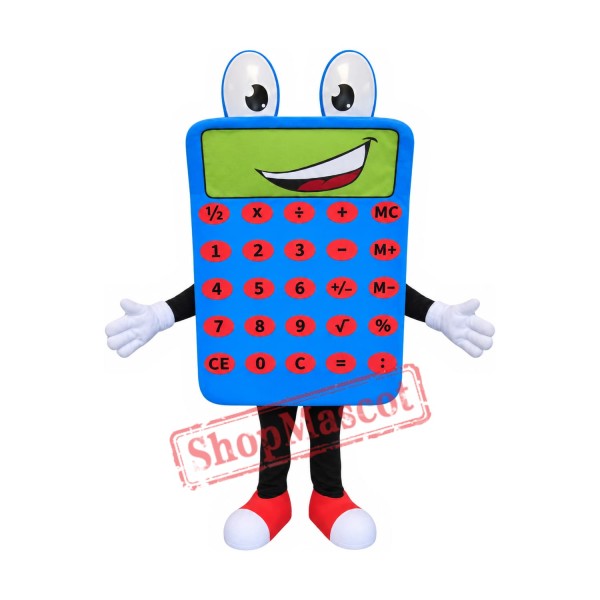 Superb Calculator Mascot Costume Superb Calculator Mascot Costume