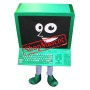 Green Computer Mascot Costume