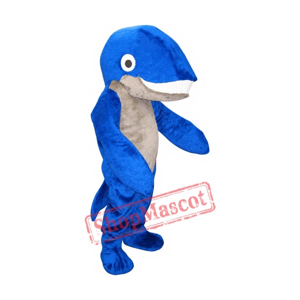 Superb Blue Whale Mascot Costume Superb Blue Whale Mascot Costume