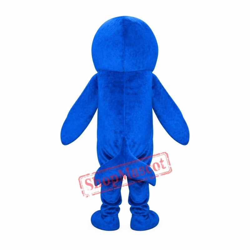 Superb Blue Whale Mascot Costume Superb Blue Whale Mascot Costume