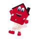 Friendly Red House Mascot Costume Friendly Red House Mascot Costume