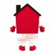 Friendly Red House Mascot Costume Friendly Red House Mascot Costume