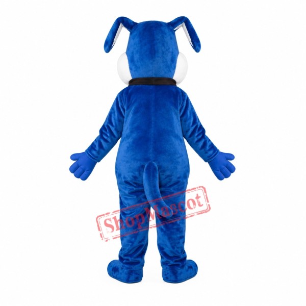 Friendly Blue Dog Mascot Costume