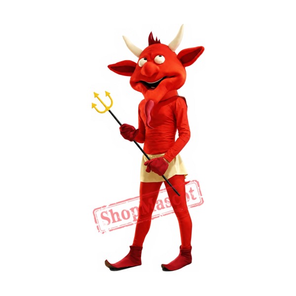 Superb Red Devil Mascot Costume