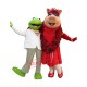 Kermit Frog and Miss Piggy Mascot Costume Kermit Frog and Miss Piggy Mascot Costume