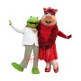 Kermit Frog and Miss Piggy Mascot Costume