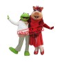 Kermit Frog and Miss Piggy Mascot Costume