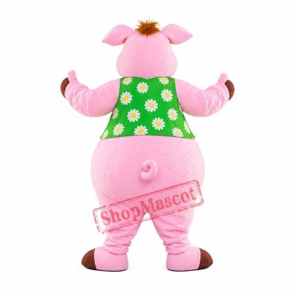 Superb Pink Pig Boy Mascot Costume Superb Pink Pig Boy Mascot Costume