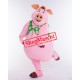 Superb Pink Pig Boy Mascot Costume