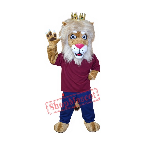 Friendly Lightweight King Lion Mascot Costume