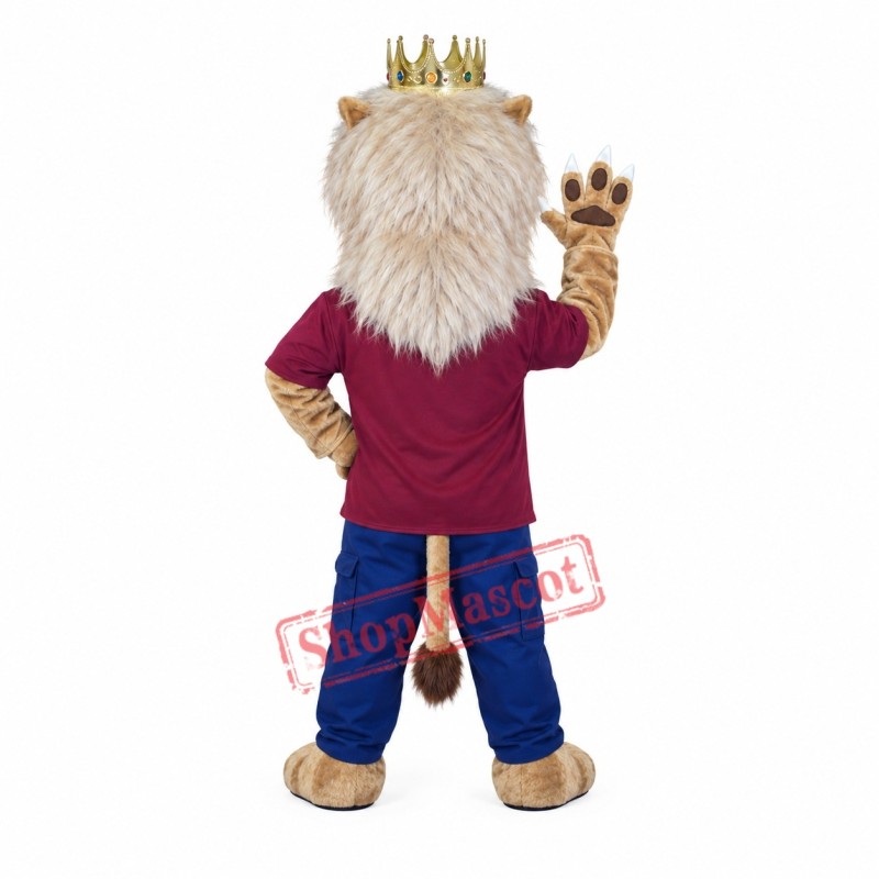 Friendly Lightweight King Lion Mascot Costume Friendly Lightweight King Lion Mascot Costume