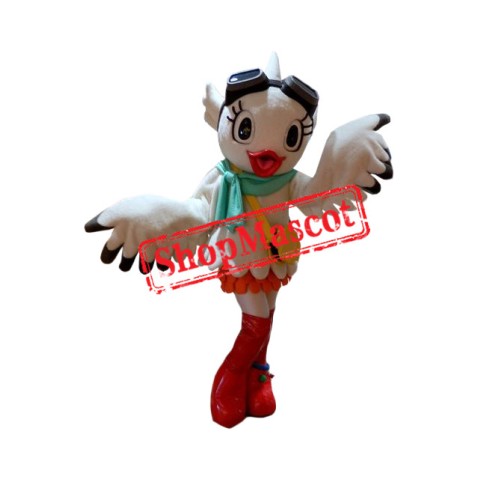 Beautiful White Seabird Mascot Costume