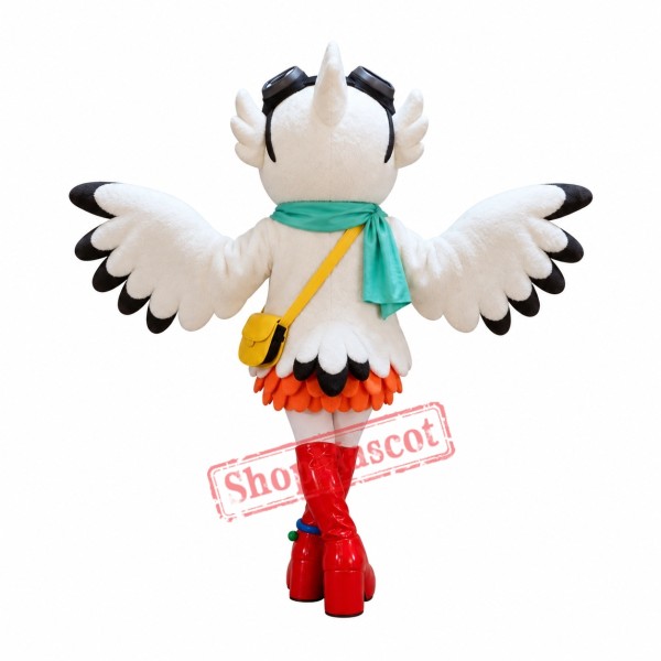 Beautiful White Seabird Mascot Costume Beautiful White Seabird Mascot Costume
