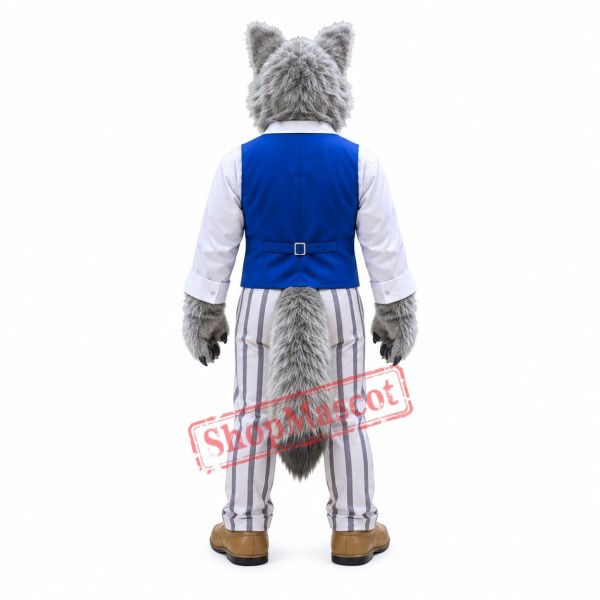 Sport Realistic Wolf Mascot Costume Sport Realistic Wolf Mascot Costume