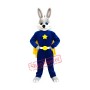 Friendly Rabbit Hero Mascot Costume