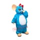 Friendly Blue Mouse Mascot Costume Friendly Blue Mouse Mascot Costume