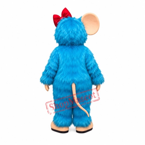 Friendly Blue Mouse Mascot Costume Friendly Blue Mouse Mascot Costume