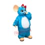 Friendly Blue Mouse Mascot Costume