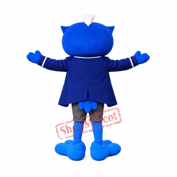 Superb College Blue Owl Mascot Costume Superb College Blue Owl Mascot Costume