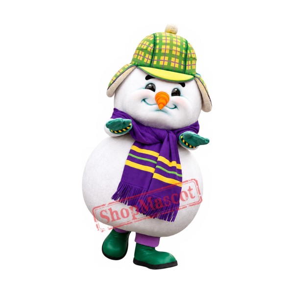 Superb Snowman Mascot Costume