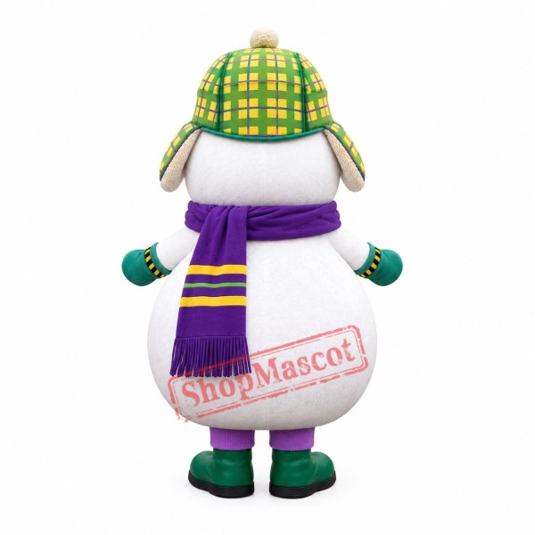 Superb Snowman Mascot Costume Superb Snowman Mascot Costume