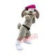 The Pink Beret Bunny Mascot Costume The Pink Beret Bunny Mascot Costume