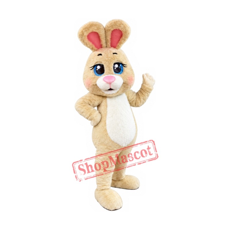 Beautiful Yellow Bunny Mascot Costume Beautiful Yellow Bunny Mascot Costume