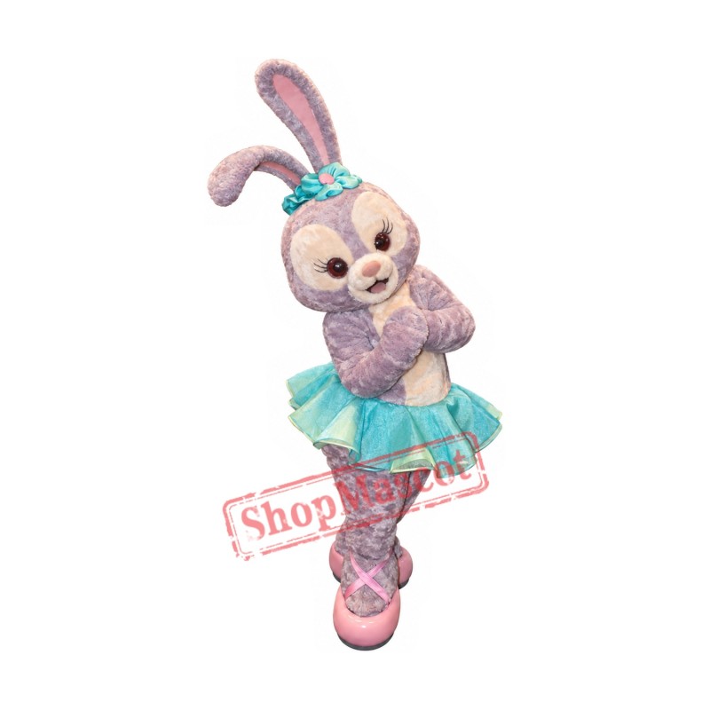Superb Dancing Grey Rabbit Mascot Costume Superb Dancing Grey Rabbit Mascot Costume