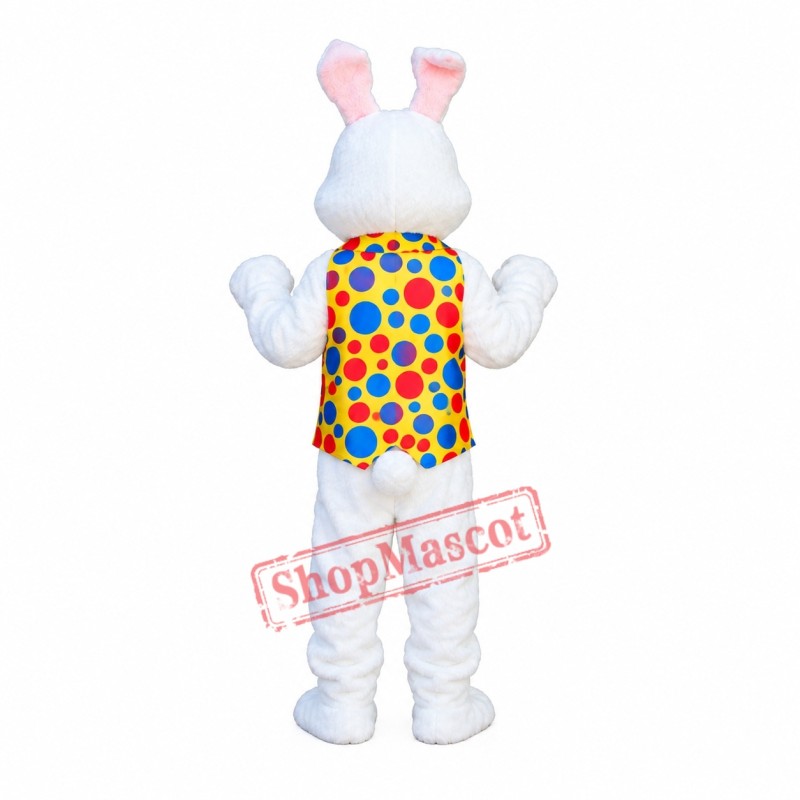 Friendly Realistic Easter Bunny Mascot Costume Friendly Realistic Easter Bunny Mascot Costume